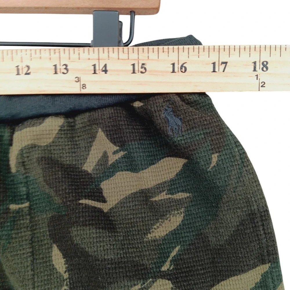 Polo Ralph Lauren Jogger Pants‎ Mens Large 33x28 Camo Waffle Knit Lounge Sleep